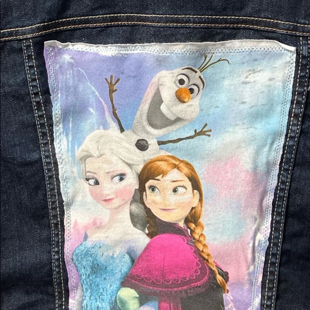 Disney frozen junior Jean jacket  custom